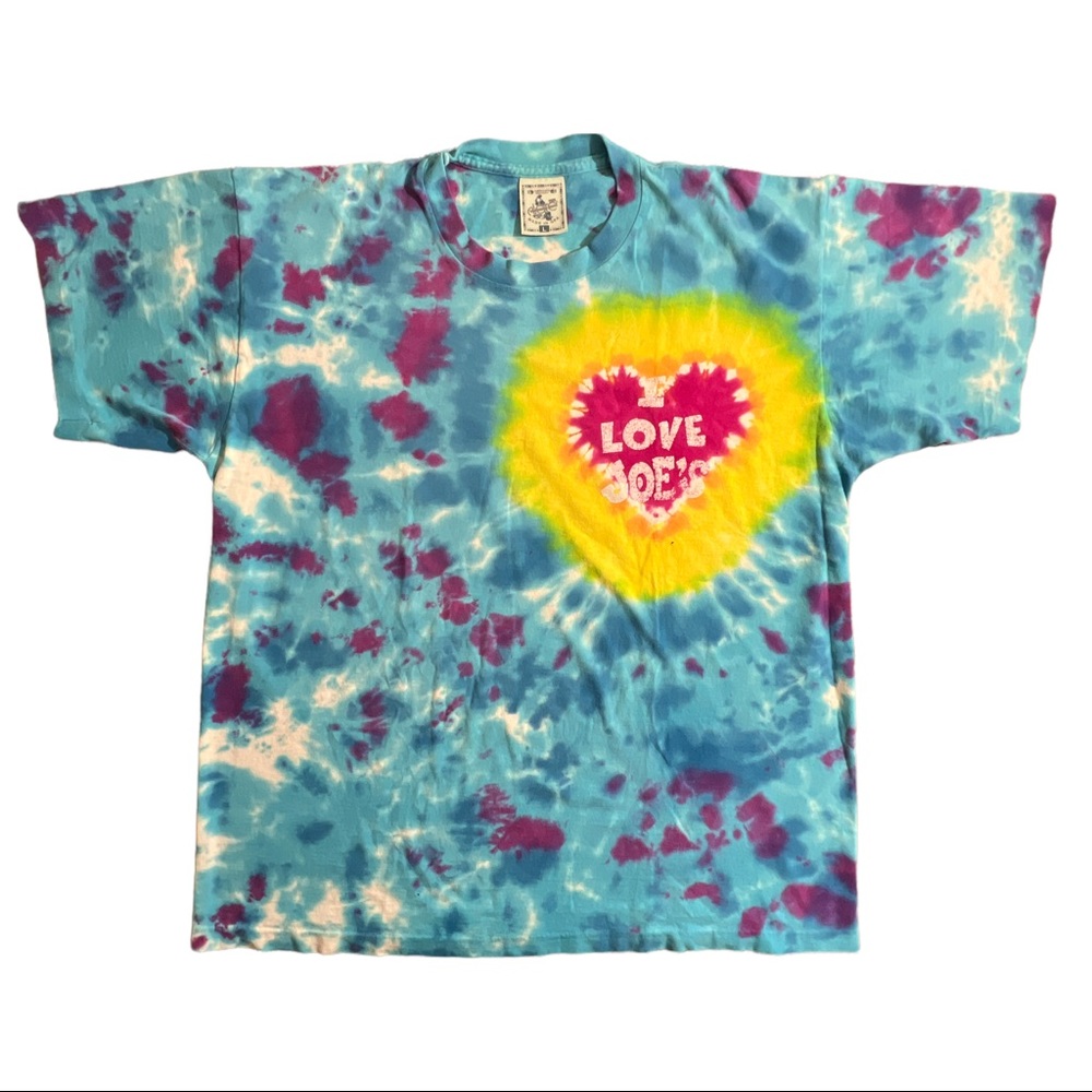 Vintage 90s Single Stitch Joe’s Crab Shack Tie Dye Logo Graphic T-shirt Size L